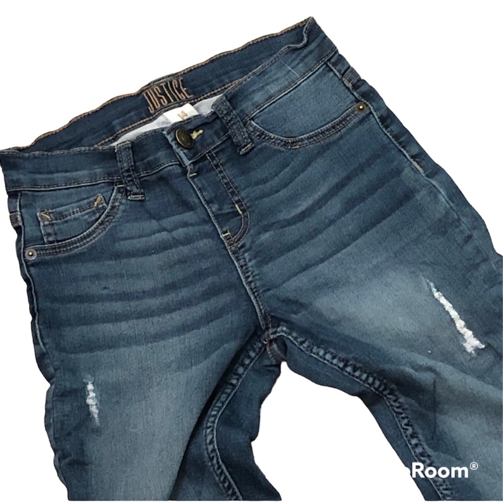 Justice Mid-rise Jeggings Factory Distressed